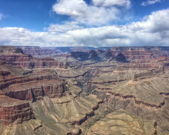 grand canyon from above with river